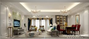 紫檀轩153㎡新古典风格四居室客厅装修效果图
