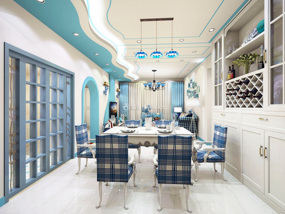  2020地中海风格餐厅装修图片 2020地中海风格餐厅图片 