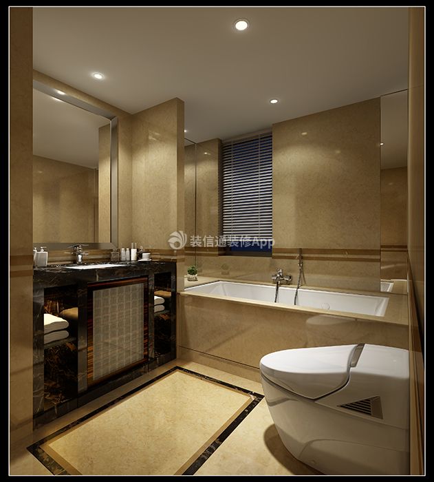 凯莱国际260平复式楼卫生间砖砌浴缸设计图