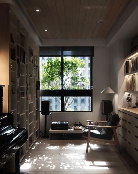 金风云天尚谷现代简约120平三居室书房装修案例