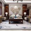 中铁香湖中式风格客厅地毯装潢设计图片大全