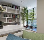 中海紫御华府现代三居室客厅整体书柜设计图