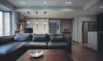 南湖湾140平米三居现代客厅沙发背景墙装修设计效果图欣赏