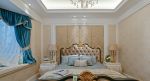122平法式风格家庭卧室床头背景墙装潢设计图欣赏