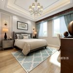 狮山御园260㎡跃层美式风格卧室装修效果图