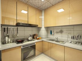 国际公馆106平现代简约厨房转角装修设计效果图