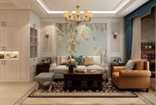 100平方地中海风格客厅地毯装修设计图片