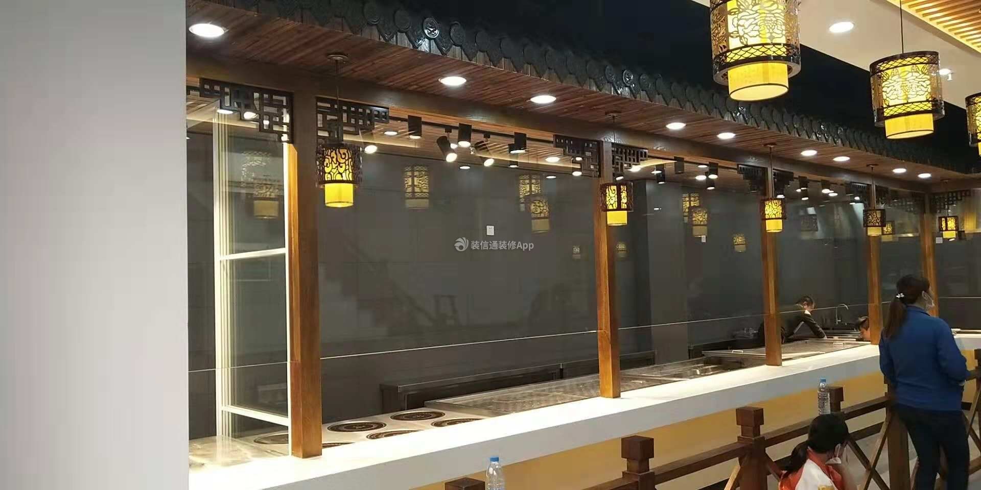 200平米溫馨快餐店背景墻裝修設(shè)計(jì)效果圖欣賞