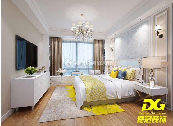 银泰城133平米现代卧室装修设计效果图欣赏