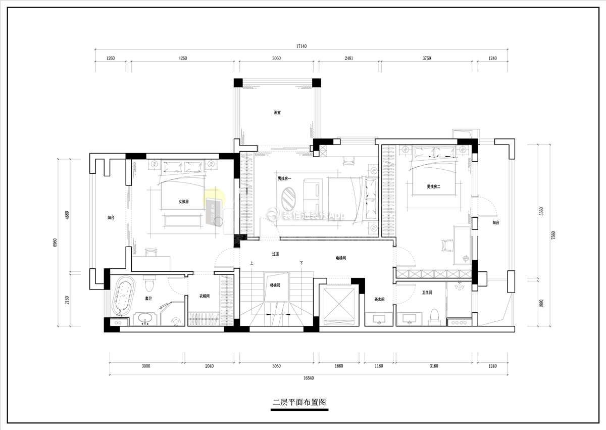 緣水岸720平米中式別墅平面圖