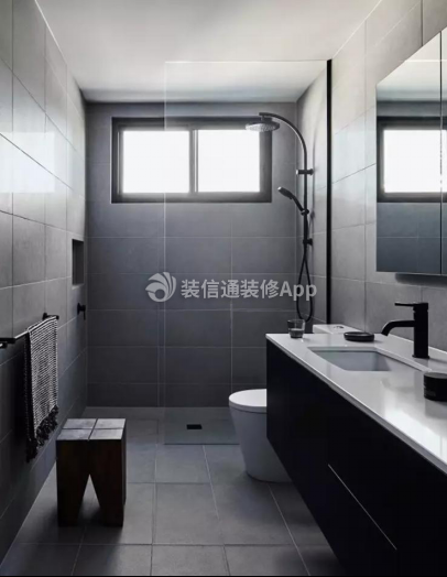 現(xiàn)代風格130平衛(wèi)生間裝修效果圖