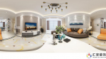 江南名邸120平米现代客厅沙发装修设计效果图