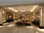 东方明珠146平米欧式客厅装修设计效果图欣赏