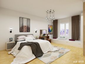 恒大未来城现代91平三居室卧室装修案例