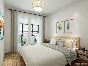 富力桃园现代简约100平三居室卧室装修案例