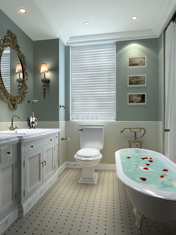 浴室浴缸装修效果图 2020浴室浴缸效果图片欣赏