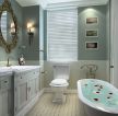 新华联雅园法式风格浴室白色浴缸设计效果图