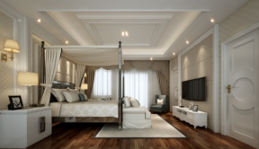 南江名邸240平米欧式卧室装修设计效果图欣赏
