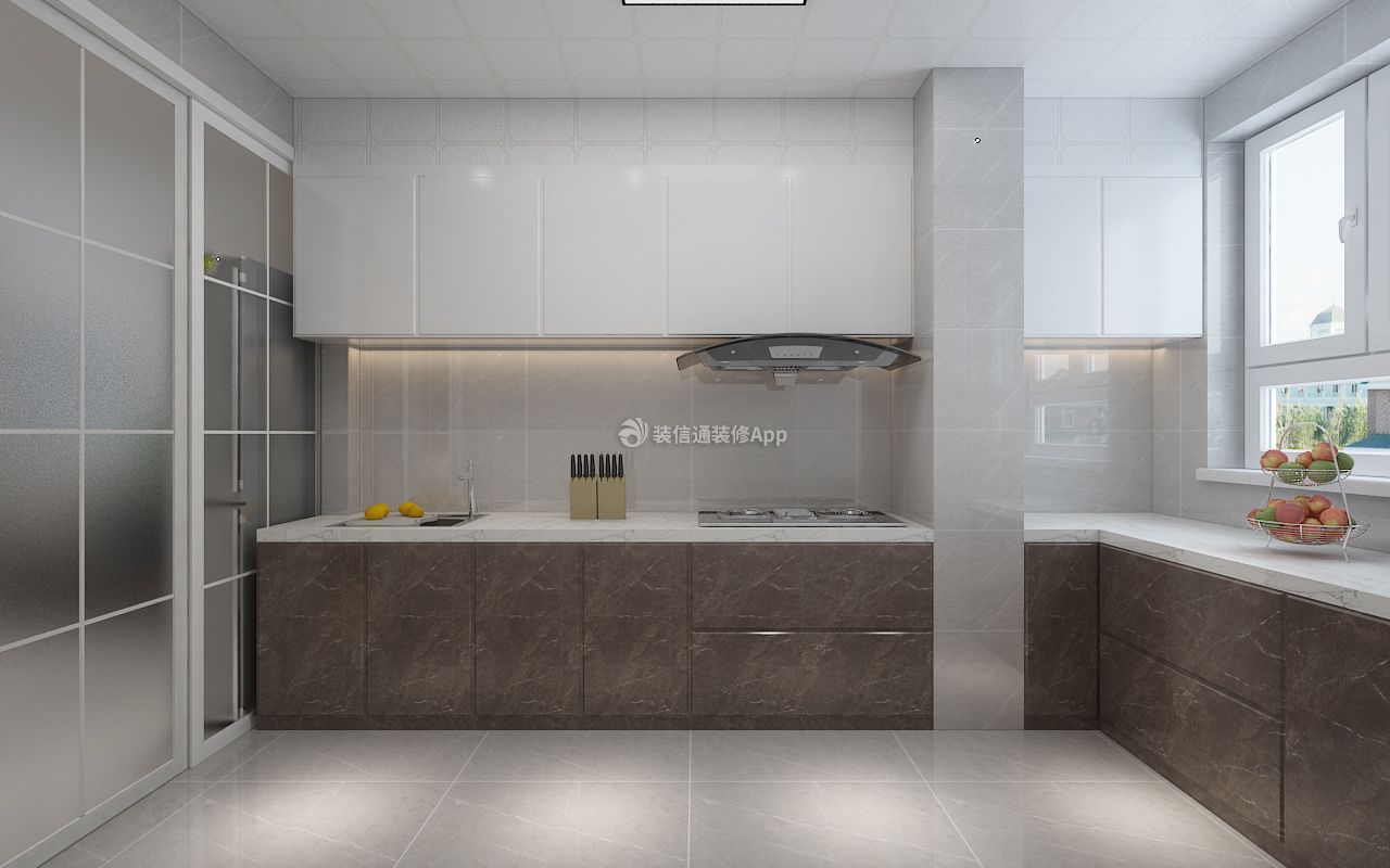保利观澜70平方现代风格厨房简单设计效果图