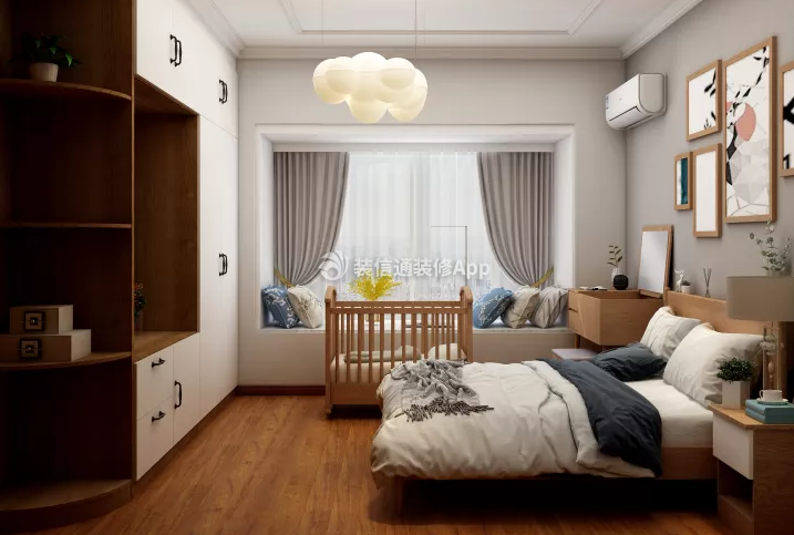 欧风丽景160平米四居现代卧室装修设计效果图