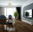 亚太城极简风格客厅实木地板装修装潢效果图
