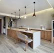 125平三居欧式风格开放式厨房装修效果图片