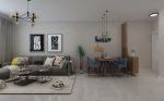 保利观澜70平方现代风格家庭客厅沙发摆放效果图