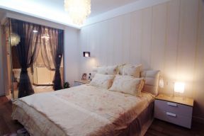 保利国宾首府现代风格卧室白色床头柜设计图欣赏