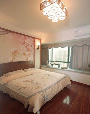 中澳滨河湾新中式150平大平层卧室装修案例