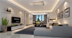 保利国际现代简约180平大平层装客厅修案例