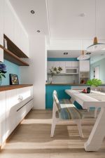 現(xiàn)代簡約風(fēng)格120平三居廚房餐廳裝修效果圖片