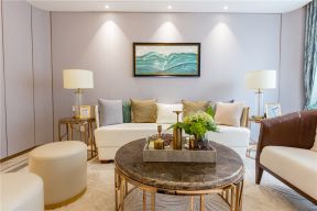 紫晶首府120平米三居现代沙发背景墙装修设计效果图欣赏