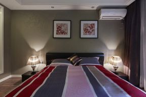 棕榈印象130平米三居现代卧室背景墙装修设计效果图