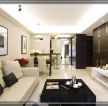金地天府城85平现代风格黑白客厅装修设计图片