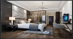 雅居乐御滨名门现代简约128平三居室卧室装修案例