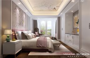 国奥村新中式238平大平层卧室装修案例