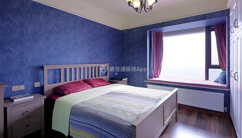 保利心语美式130平三居室卧室装修案例