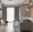 现代风格小型公寓客厅灰色沙发设计图片赏析