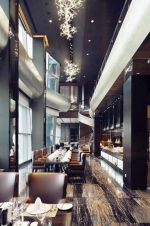 现代简约风格杭州酒店餐厅吊灯装修图片2023