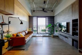 现代简约风格小型公寓客厅落地灯装修设计图片