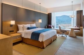 2020卧室床头吊灯效果图 酒店房间装修设计