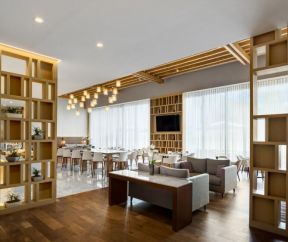 杭州现代风格高级酒店餐厅装修布置效果图片