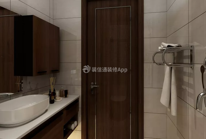 松石雅居135平中式风格家庭卫生间浴室柜设计图