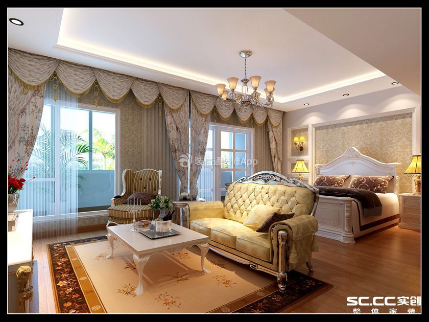400平米别墅欧式风格卧室装修效果图片