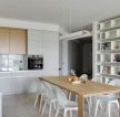 小型公寓简约厨房餐厅一体设计图片2023