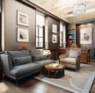 碧桂园现代美式复式楼书房沙发摆放设计效果图片