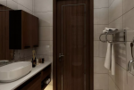 松石雅居135平中式风格家庭卫生间浴室柜设计图