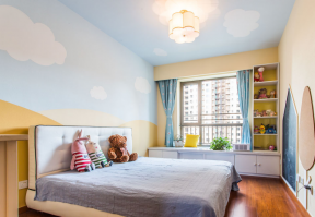 12平儿童房卧室飘窗柜子设计装修效果图赏析