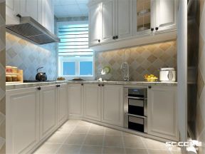 136平米三居室现代风格厨房装修效果图片