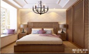 91平米二居室东南亚风格卧室装修效果图片